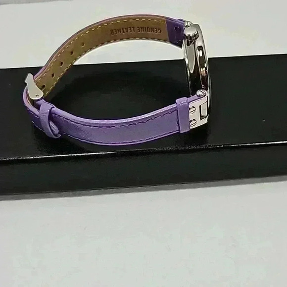 And Klein womens leather water-resistant stainless steel watch lavender … - Picture 8 of 11